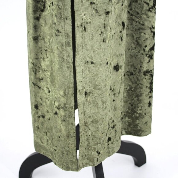 Marc Jacobs Green Velvet Henley Maxi Slip Dress Polyester Long Sleeves 0 XS NEW - Picture 4 of 8